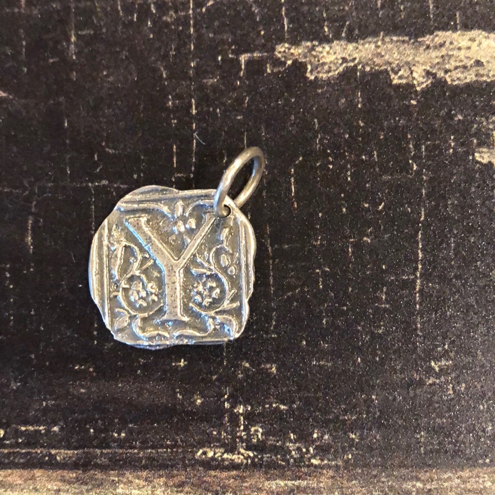 Letter “Y” Century Insignia Charm Waxing Poetic